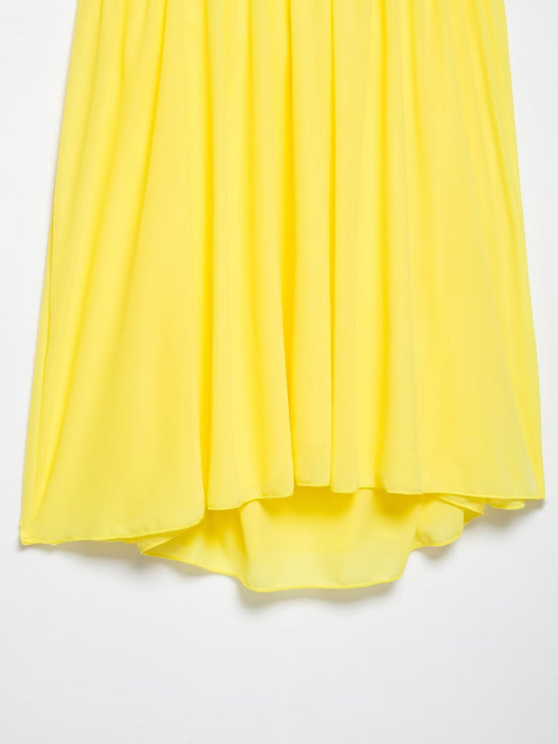 VIREA Lace-Up Backless Cami Dress – V-Neck Summer Flowy Fit
