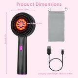 1Set 3 In 1 Red Light Scalp Massager Brush Cordless Hair Oil Applicator Massage Comb With 3 Modes Rechargeable IPX7 Waterproof